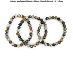  Bratara Jasp Oceanic Diametru 56 mm - Margele Rotunde - 6 - 6, 9 mm