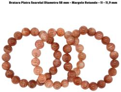  Bratara Piatra Soarelui Diametru 58 mm - Margele Rotunde - 11 - 11, 9 mm