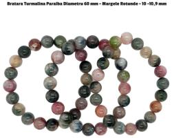 Bratara Turmalina Paraiba Diametru 60 mm - Margele Rotunde - 10 -10, 9 mm