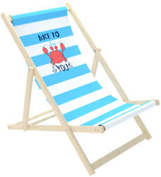 Chill Outdoor Scaun de plaja pentru copii Krab - albastru-alb