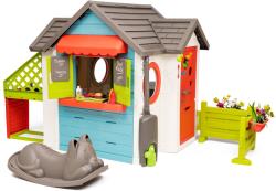 Smoby Căsuță cu restaurant de grădină Chef House DeLuxe Smoby cu posibilitate de extindere și balansoar pisică (SM810221-V)