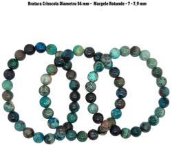  Bratara Crisocola Diametru 56 mm - Margele Rotunde - 7 - 7, 9 mm