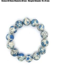  Bratara K2 Stone Diametru 60 mm - Margele Rotunde -15 x 15 mm