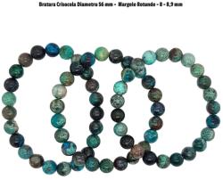  Bratara Crisocola Diametru 56 mm - Margele Rotunde - 8 - 8, 9 mm