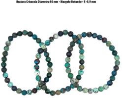  Bratara Crisocola Diametru 56 mm - Margele Rotunde - 5 -5, 9 mm