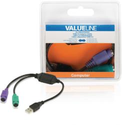 Valueline Cablu adaptor USB A 2.0 tata - 2x PS2 mama 0.3m VALUELINE (VLCB60830B03) - sogest