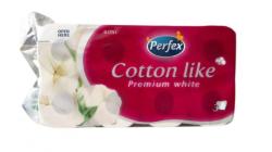Perfex Cotton Like Premium White 3 rétegű 10 db