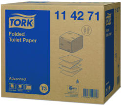 Tork Hajtogatott toalettpapír, T3 rendszer 36 csomag (114271)