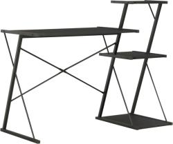 vidaXL Birou cu raft, negru, 116 x 50 x 93 cm (20288)