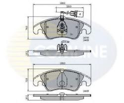 COMLINE Set placute frana, frana disc AUDI A4 Avant (8K5, B8) (2007 - 2015) COMLINE CBP21789