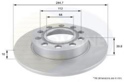 COMLINE Disc frana AUDI A4 (8E2, B6) (2000 - 2004) COMLINE ADC1446