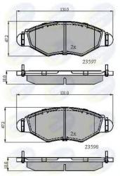 COMLINE Set placute frana, frana disc PEUGEOT 206 limuzina (2007 - 2016) COMLINE CBP01131