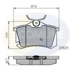 COMLINE Set placute frana, frana disc VW SCIROCCO (137, 138) (2008 - 2016) COMLINE CBP01761