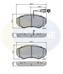 COMLINE Set placute frana, frana disc PEUGEOT BOXER bus (244, Z) (2001 - 2016) COMLINE CBP11040