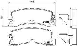 BREMBO Set placute frana, frana disc TOYOTA COROLLA (E11) (1997 - 2002) BREMBO P 83 015