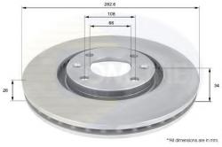 COMLINE Disc frana PEUGEOT PARTNER (2008 - 2016) COMLINE ADC1519V