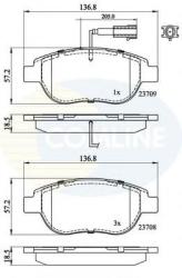 COMLINE Set placute frana, frana disc FIAT DOBLO Combi (263) (2010 - 2016) COMLINE CBP11038