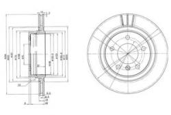 DELPHI Disc frana BMW Seria 3 Cabriolet (E46) (2000 - 2007) DELPHI BG3530C