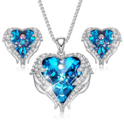 Luna Collection Set Angel Heart cu Swarovski® Crystals + cutie LED