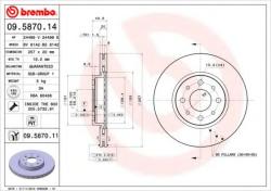 BREMBO Disc frana FIAT STRADA pick-up (178E) (1998 - 2016) BREMBO 09.5870. 11