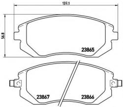 BREMBO Set placute frana, frana disc SUBARU FORESTER (SJ) (2013 - 2016) BREMBO P 78 013