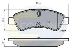 COMLINE Set placute frana, frana disc CITROEN DS3 (2009 - 2015) COMLINE CBP01033