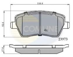 COMLINE Set placute frana, frana disc NISSAN MICRA III (K12) (2003 - 2010) COMLINE CBP0984