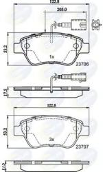 COMLINE Set placute frana, frana disc FIAT PANDA Van (169) (2004 - 2016) COMLINE CBP11037