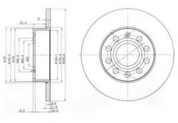 DELPHI Disc frana SKODA OCTAVIA II Combi (1Z5) (2004 - 2013) DELPHI BG3890C