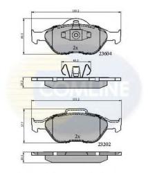 COMLINE Set placute frana, frana disc FORD FIESTA V (JH, JD) (2001 - 2010) COMLINE CBP0891