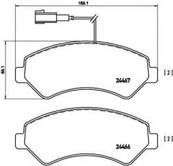 BREMBO Set placute frana, frana disc FIAT DUCATO bus (250, 290) (2006 - 2016) BREMBO P 23 136