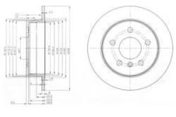 DELPHI Disc frana MERCEDES A-CLASS (W169) (2004 - 2012) DELPHI BG3910C