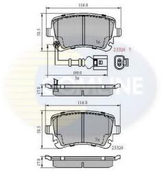 COMLINE Set placute frana, frana disc VW TRANSPORTER V platou / sasiu (7JD, 7JE, 7JL, 7JY, 7JZ, 7FD) (2003 - 2016) COMLINE CBP11313