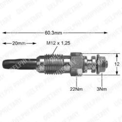 DELPHI Bujie incandescenta VW POLO Variant (6KV5) (1997 - 2001) DELPHI HDS343