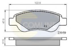 COMLINE Set placute frana, frana disc CITROEN C1 II (2014 - 2016) COMLINE CBP01552