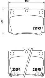 BREMBO Set placute frana, frana disc MITSUBISHI PAJERO II Canvas Top (V2_W, V4_W) (1990 - 2000) BREMBO P 54 026