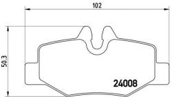 BREMBO Set placute frana, frana disc MERCEDES VITO bus (W639) (2003 - 2016) BREMBO P 50 051