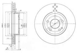 DELPHI Disc frana MERCEDES VIANO (W639) (2003 - 2016) DELPHI BG3838