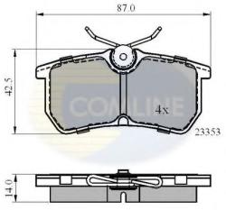 COMLINE Set placute frana, frana disc FORD FOCUS Limuzina (DFW) (1999 - 2007) COMLINE CBP0705