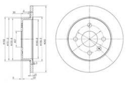 DELPHI Disc frana OPEL ASTRA G Combi (F35) (1998 - 2009) DELPHI BG3403