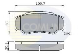 COMLINE Set placute frana, frana disc FIAT DUCATO platou / sasiu (244) (2002 - 2016) COMLINE CBP01042