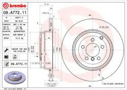 BREMBO Disc frana LAND ROVER RANGE ROVER III (LM) (2002 - 2012) BREMBO 09. A772.11