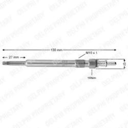 DELPHI Bujie incandescenta MERCEDES S-CLASS (W220) (1998 - 2005) DELPHI HDS377