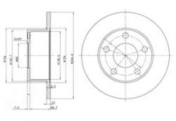 DELPHI Disc frana VW PASSAT Variant (3B5) (1997 - 2001) DELPHI BG2746