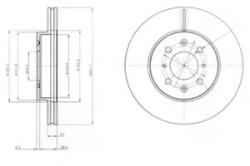 DELPHI Disc frana HONDA JAZZ III (GE) (2007 - 2013) DELPHI BG2759