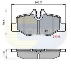 COMLINE Set placute frana, frana disc MERCEDES VITO / MIXTO caroserie (W639) (2003 - 2016) COMLINE CBP01306