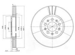 DELPHI Disc frana SKODA ROOMSTER (5J) (2006 - 2015) DELPHI BG3035C