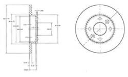 DELPHI Disc frana DACIA LOGAN MCV (KS) (2007 - 2016) DELPHI BG2217