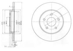 DELPHI Disc frana FORD MONDEO III (B5Y) (2000 - 2007) DELPHI BG3663C