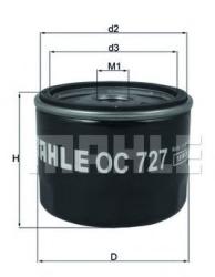Mahle Original Filtru ulei RENAULT CLIO III (BR0/1, CR0/1) (2005 - 2012) MAHLE ORIGINAL OC 727